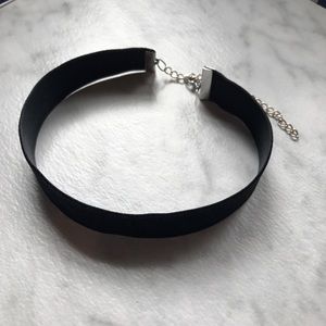 Handmade black velvet choker necklace